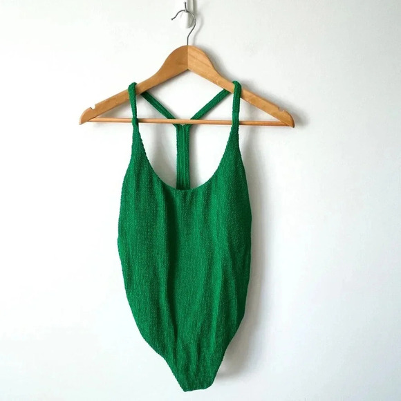 Lole Soleil Textured Smock One Piece Swimsuit Green Size Small - Picture 3 of 7
